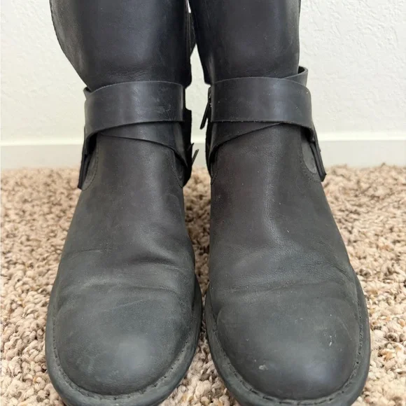 UGG Black Leather Ankle Booties - Picture 7 of 8